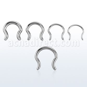 sepd 316l steel septum retainer in an outward bell shape