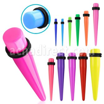 tpsv solid colored acrylic taper with double rubber o rings
