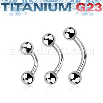 ubneb4 titanium g23 banana 16g two 4mm balls