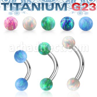 ubneop4 titanium g23 banana 16g 4mm synthetic opal balls