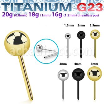 upinb titanium threadless push pin top ball