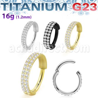 usgsh22 titanium hinged segment ring 16g double line outward