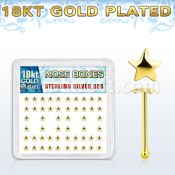 18bxvsar caja piercing nariz hueso plata 925 0 6mm estrella oro 18 kts distribuidor mayorista