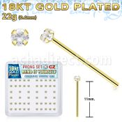 18yz25xc caja display piercing nariz doblar tu mismo plata esterlina 925 oro 18 kts grandes zirconia claras 2 5mm venta