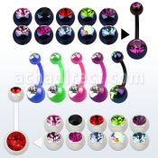 abn2cga piercing ombligo recubrimiento ab acrilico bolas 8mm 5mm joya 10mm mayorista