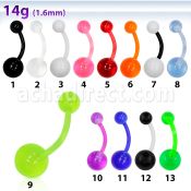 abnuv piercing ombligo acrilico flexible bolas acrilico uv 5 8mm 10mm distribuidor mayorista