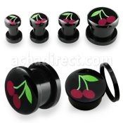 afpn plug tornillo acrilico negro logo cerezas al por mayor