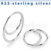 agsea20 925 sterling silver seamless nose ring moon