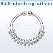 agsep12a anillo septum falso plata 925 1mm cuerda mitad 12mm distribuidor