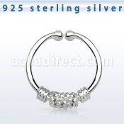 agsep12b anillo septum falso plata 925 1mm alambre atado 12mm distribuidor mayorista