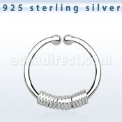 agsep12k anillo septum falso plata 925 1mm alambre envuelto alrededor 12mm distribuidor
