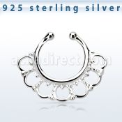 agsepd8 falso septum plata 925 1mm amplio indio 12mm distribuidor mayorista