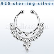 agsepd9 falso septum plata 925 1mm inspirado india 12mm mayorista