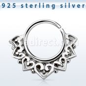 agsepv11 aro septum plata 925 1mm amplio vintage gravado indio 8mm distribuidor mayorista
