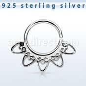 agsepv6 aro septum plata 925 1mm corazon indio 8mm venta