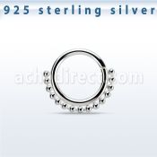 agspv16 aro continuo plata 925 piercing septum con cuentas inferior distribuidor
