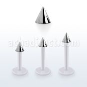 albcn3 labret bio flex cono acero 3mm mayorista