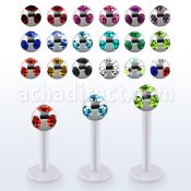 albmjb4 labret bio flex bola multi joya acero 316l brillo espejo 4mm distribuidor