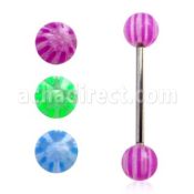 bbdxw barbell lengua acero quirurgico bolas acrilicas 6mm estrella 58 16mm al por mayor