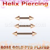 bbettcn barbell ceja helix acero 316l pvd oro rosa conos 3mm venta