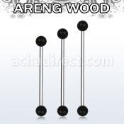 bbinar5 barbell industrial organico barra acero 316l bolas madera areng 5mm al por mayor