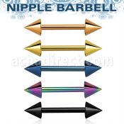 bbnptcn barbell pezon acero quirurgico anodizado conos 4mm venta