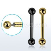 bbt10 barbell lengua acero 316l pvd 2 5mm bolas rosca interna 6mm al por mayor