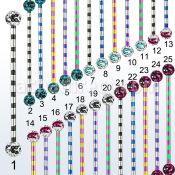 bbtrfr5c barbell industrial acero quirurgico pvd rayas cebra bolas multi cristal ferido 5mm rayas cebra 35mm 38mm venta
