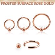 bcrr14f4 aro bola presion acero chapado pvd oro rosa bola acero esmerilado