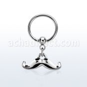 bcrs517 aro bola presion acero 316l bigote liso colgado mayorista