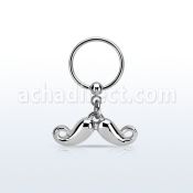 bcrs519 aro bola presion acero 316l colgante bigote liso al por mayor