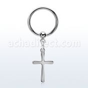 bcrscrs aro acero quirurgico 316l bola presion colgante liso cruz simple al por mayor