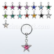 bcrssar aro bola presion acero 316l estrella colgado tachonada cristal redonda venta