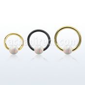 bcrt18o5 aro bola presion acero 316l pvd 1mm bola cierre 5mm opalo sintetico distribuidor