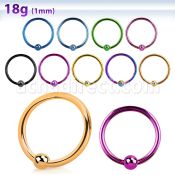 bcrt18s aro bola presion acero quirurgico pvd 1mm bola 2 5mm mayorista