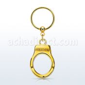 bcrts765 aro bola presion acero 316l pvd negro dorado colgante esposas grabado freedom oro mayorista