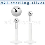 bilbbv labret bio flexible bola plata esterlina 2mm venta
