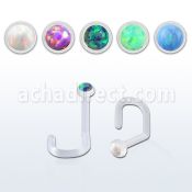binswo piercing nariz l bio flexible transparente 1mm opalo redondo 1 5mm venta