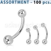blk195 surtido piercings 100 piercings ombligo acero quirurgico bolas 5 6mm venta