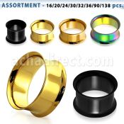 blk249 surtido piercings surtido 30 144 dilataciones tunel doble flare acero quirurgico pvd al por mayor