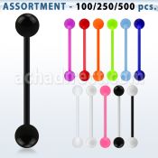 blk338 surtido piercings surtidas barbells lengua acrilicos uv bolas acrilicas 6mm 16mm al por mayor