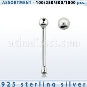 blk444 surtido por mayor piercings nariz plata piercings nariz hueso plata esterlina 925 0 6mm bola 1 5mm distribuidor mayorista