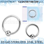 blk479 surtido piercings surtido 250 50 piercings esterilizados aros bola presion acero 316l bola 3mm 8mm 14mm venta