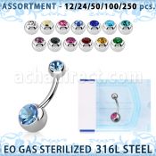 blk484 surtido piercigs surtido 250 50 piercings esterilizados piercing ombligo acero quirurgico 316l bolas joya 5 8mm venta