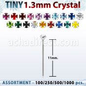 blk525 surtido por mayorpiercing nariz doblar tu mismo plata esterlina 925 0 6mm cristal redondo 1 25mm al por mayor