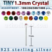 blk531 surtido por mayorpiercing nariz doblar tu mismo plata esterlina 925 0 6mm cristal redondo 1 25mm distribuidor mayorista