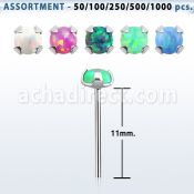 blk576 surtido por mayorpiercing nariz doblar tu mismo plata esterlina 925 0 6mm opalo redondo 2 5mm mayorista