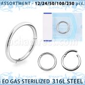 blk675 eo gas sterilized 316l steel hinged segment ring