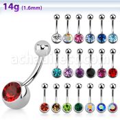 bn1cg piercing ombligo acero quirurgico bola joya bisel 8mm bola acero liso 5mm al por mayor
