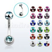bn2csmj piercing ombligo acero quirurgico bolas joya bisel 6mm 5mm rosca interna mayorista